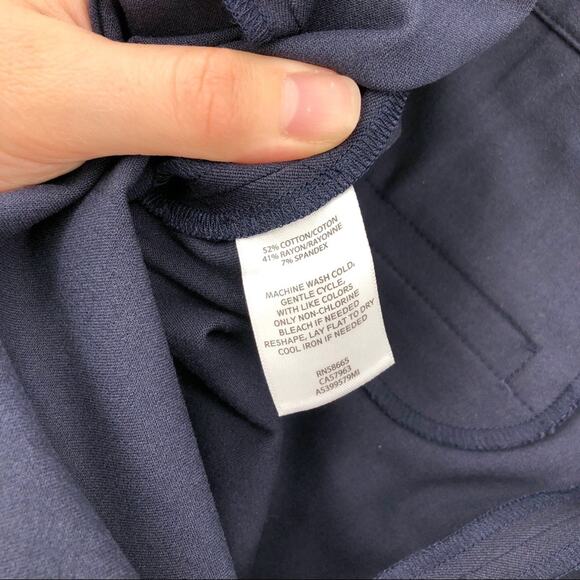 1901 Stretch Skinny Ankle Pant Navy 12 - Picture 5 of 7